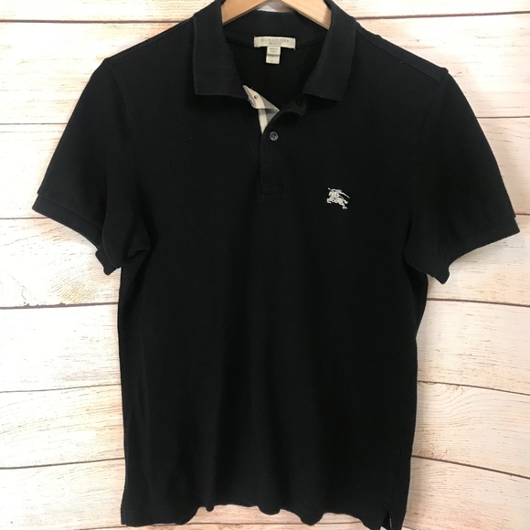 black burberry polo shirt